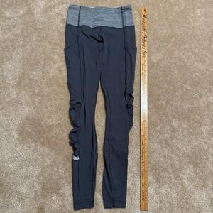 vintage Y2K thrifted 2000s style original Black and Grey Lululemon Legging